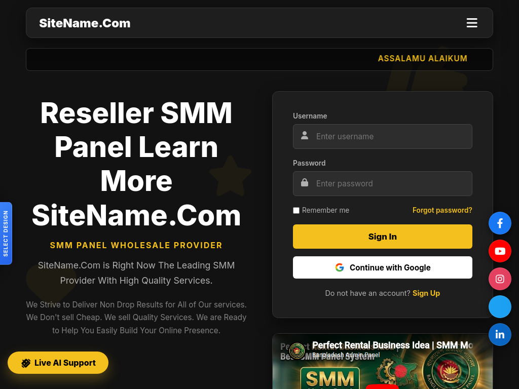 SMM Panel (Black)- 1